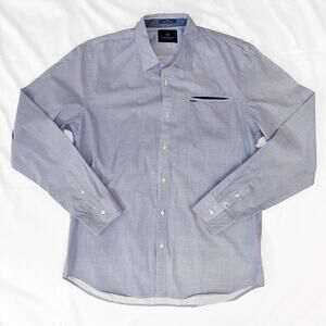 Scotch & Soda Shirt Mens Size XL Lt. Blue Button Up Pocket Long Sleeve